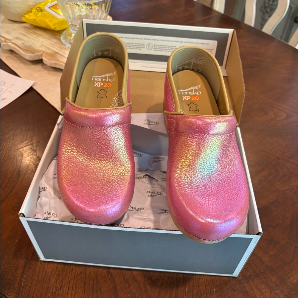 Dansko mermaid Pink Clogs